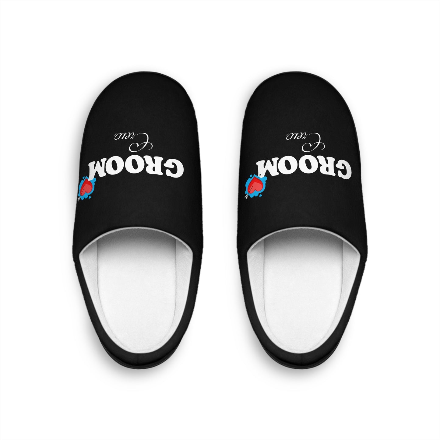 Foot Focus x Indoor Slippers "Groom's Crew" Black